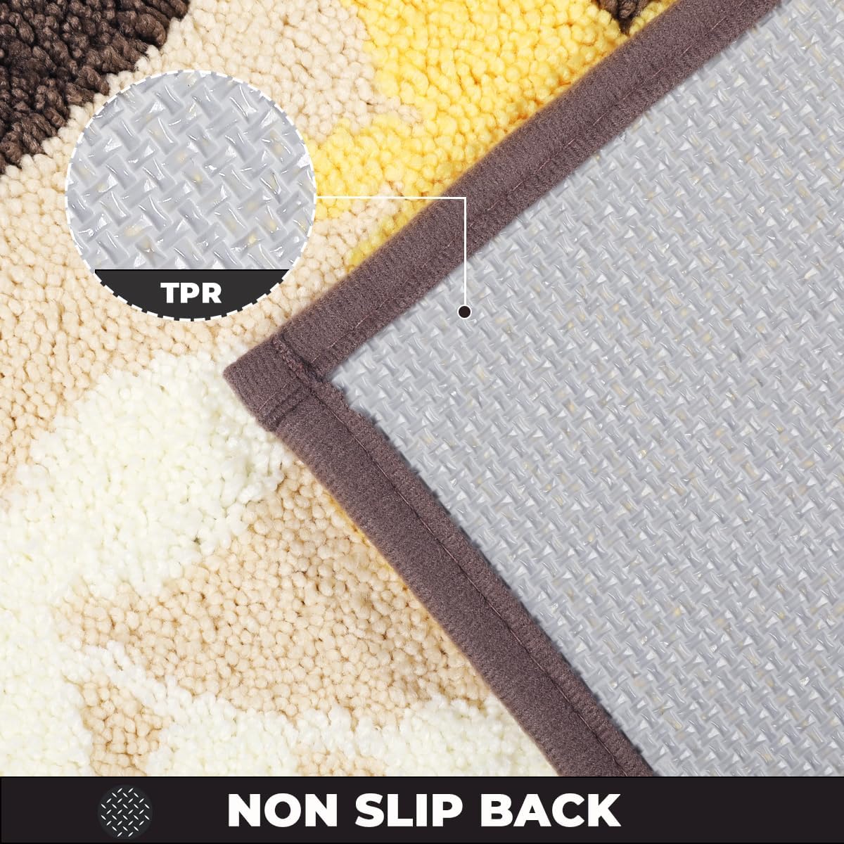 Loismood Plants – Alfombra de baño antideslizante súper absorbente, extra suave y 100% microfibra, lavable a máquina, alfombra para baño, cocina y