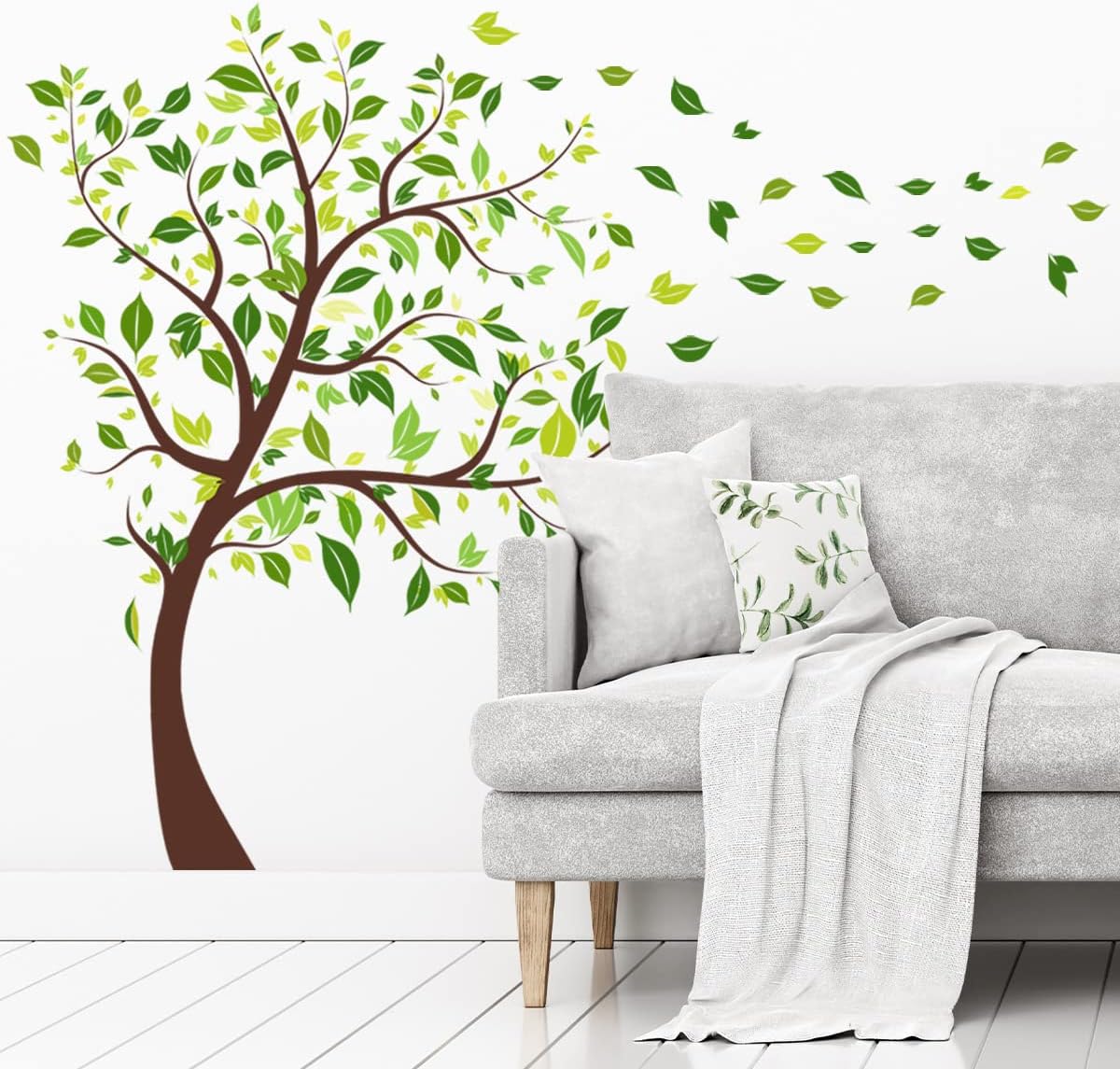 Calcomanías de pared grandes para sala de estar, calcomanías de pared de árbol gigante para dormitorio, calcomanías de vinilo extraíbles, decoración