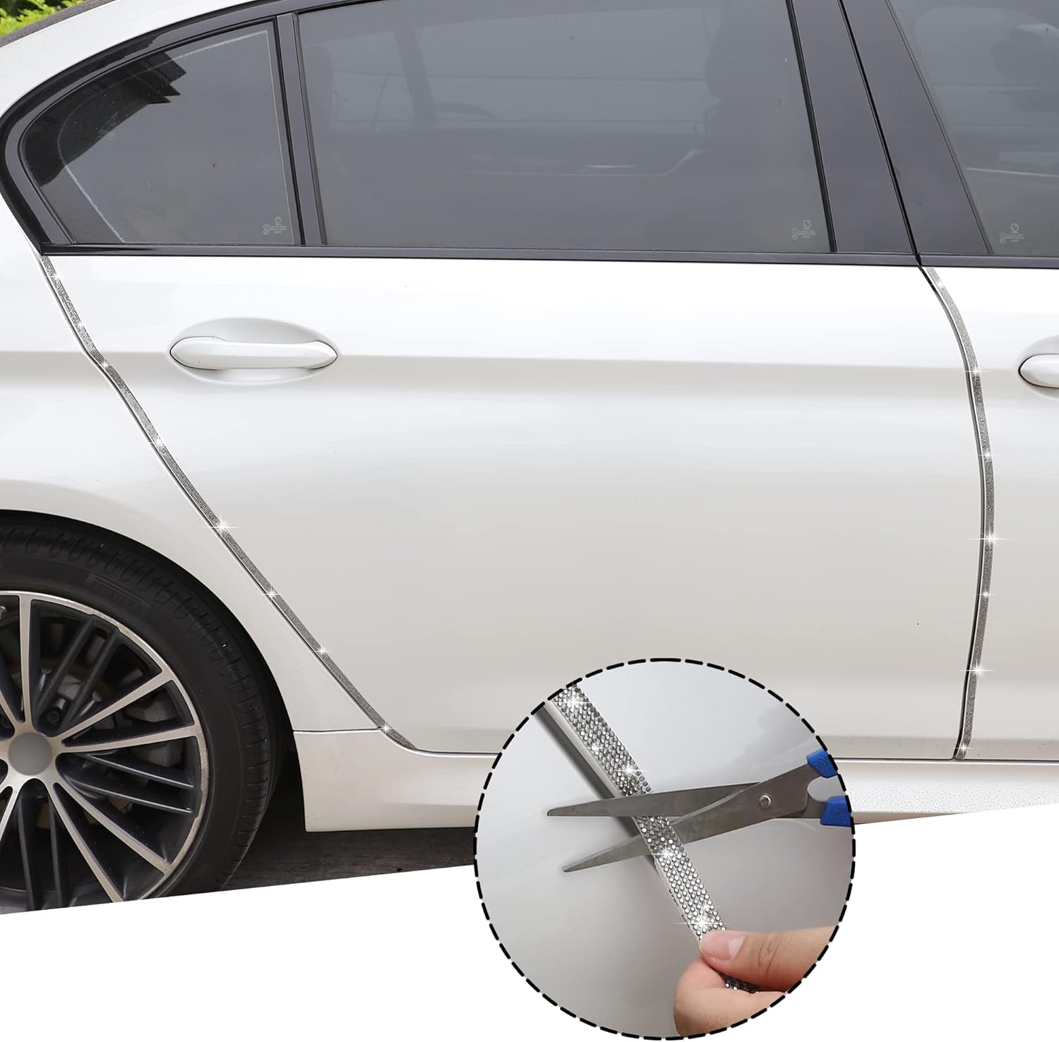 TOMALL Bling – Protector de puerta de automóvil con cristales antiarañazos, cristales para puerta de automóvil, accesorio para decoración interior y