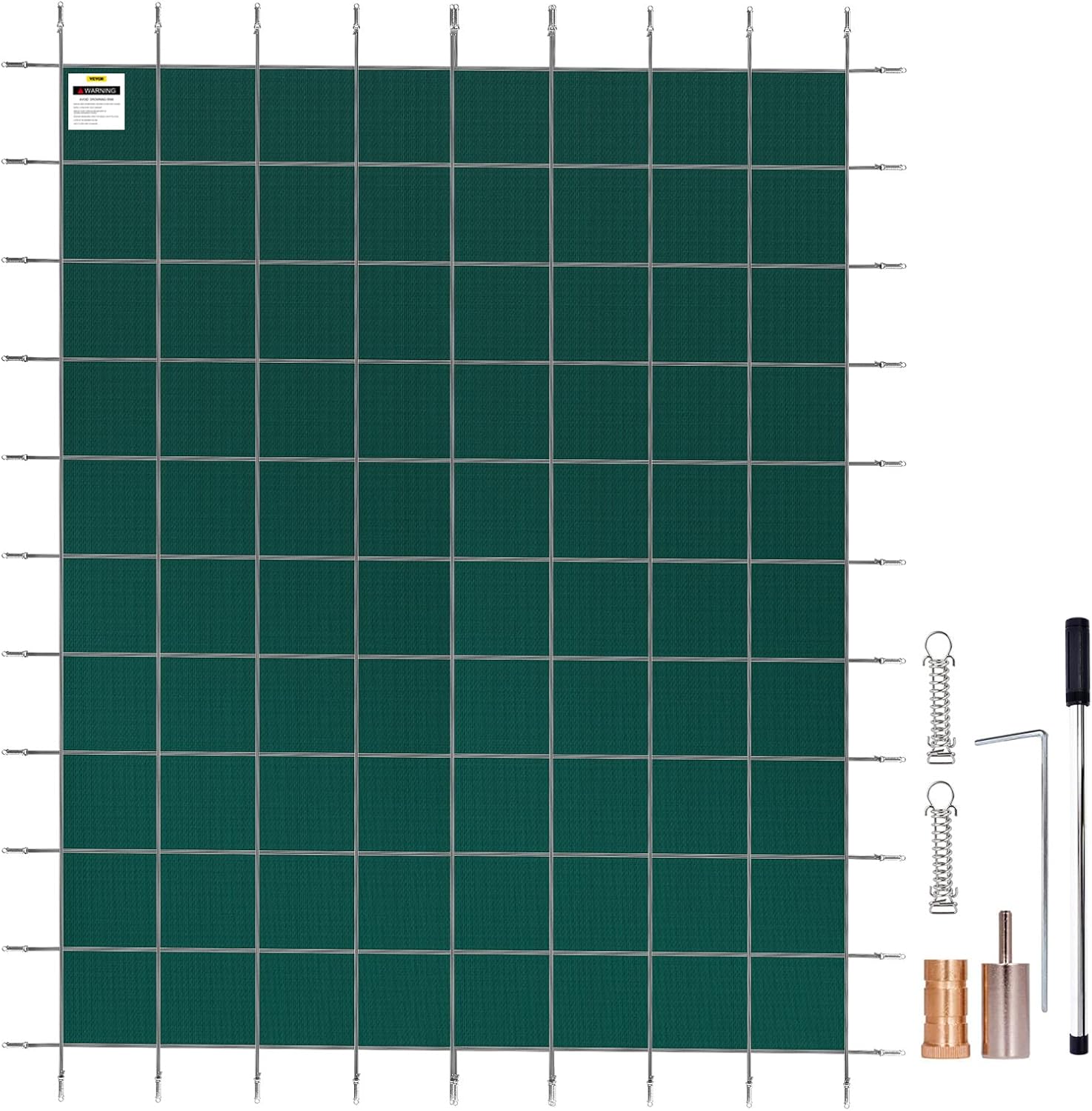 Happybuy – Cubierta de seguridad para alberca rectangular de 14 x 26 pies  4.26 x 7.92 metros, cubierta de seguridad para alberca de malla verde,