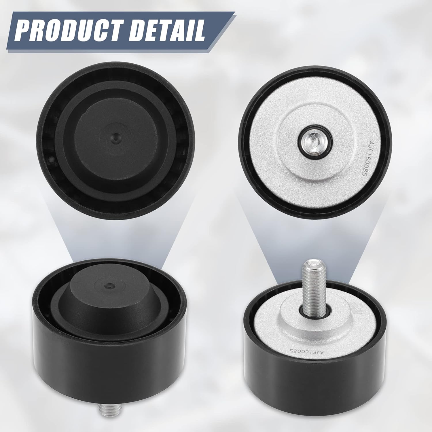 X AUTOHAUX 022145276 – Polea guía de desviación para correa de transmisión de accesorios para automóvil Volkswagen CC 2009-2016 para Volkswagen