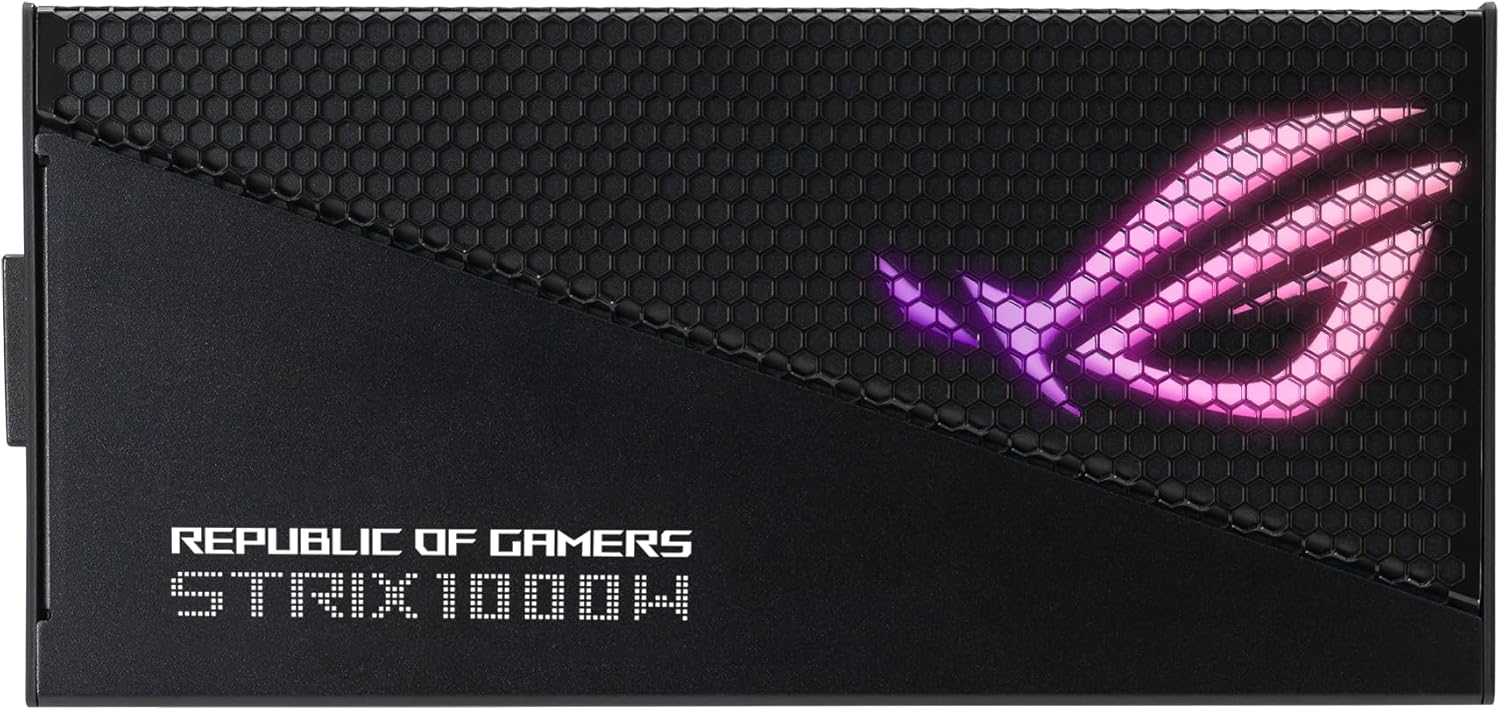 ASUS ROG Strix 1000W Gold Aura Edition (fuente de alimentación totalmente modular, certificado Gold 80+, ATX 3.0, certificación Cybenetics Lambda