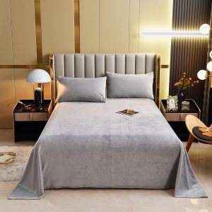 LweiPsqLin Juego de sábanas de terciopelo, juego de sábanas de vellón con bolsillos extra profundos, sábana bajera de felpa cálida, sábana encimera LweiPsqLin Juego de sábanas de terciopelo, juego de sábanas de vellón con bolsillos extra profundos, sábana bajera de felpa cálida, sábana encimera