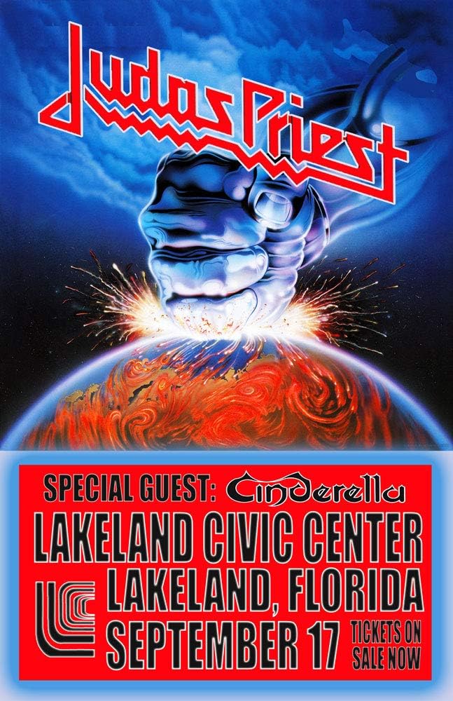 CARTEL DE CONCIERTO DE JUDAS PRIEST REPLICA 1988