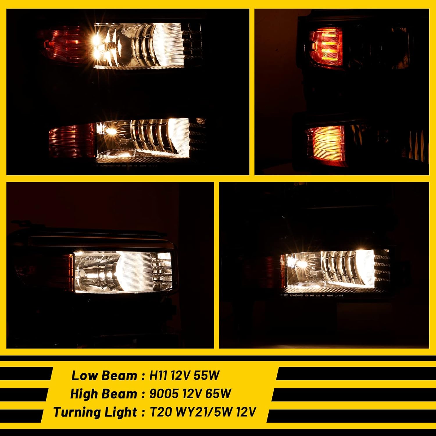 Conjunto de faros delanteros para el lado del pasajero para Chevy Silverado 1500 2019 2020 2021, Chevrolet Silverado 1500 LTD 2022 solamente, faros