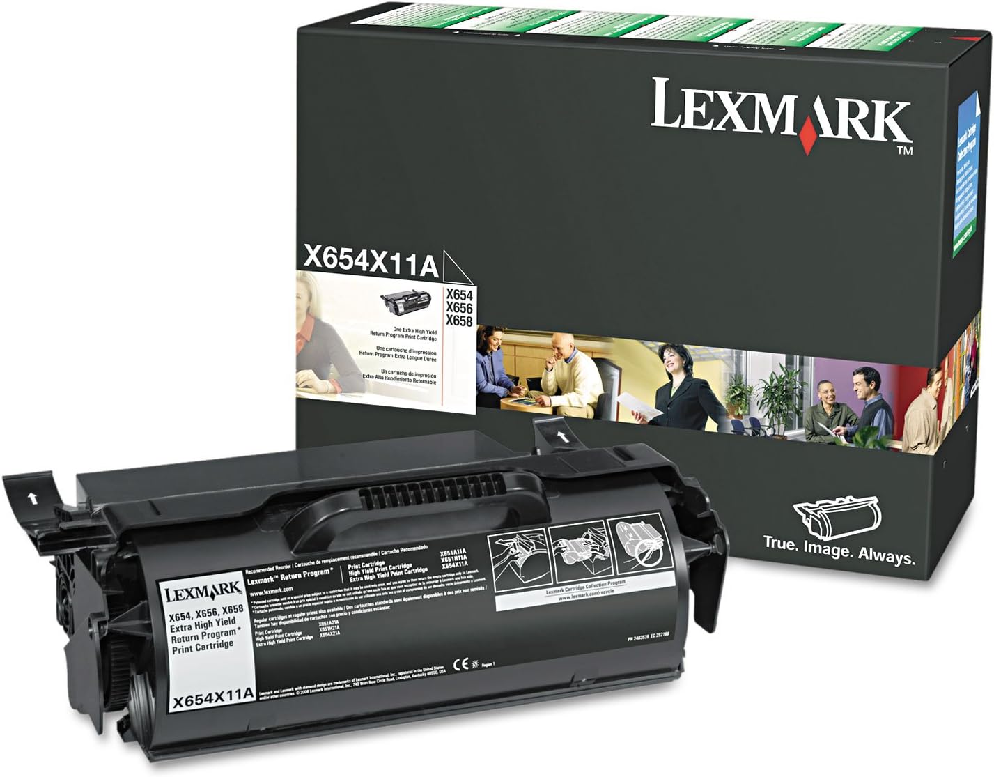 Lexmark Extra High Yield Return Program Toner Cartridge X654X 11A Negro