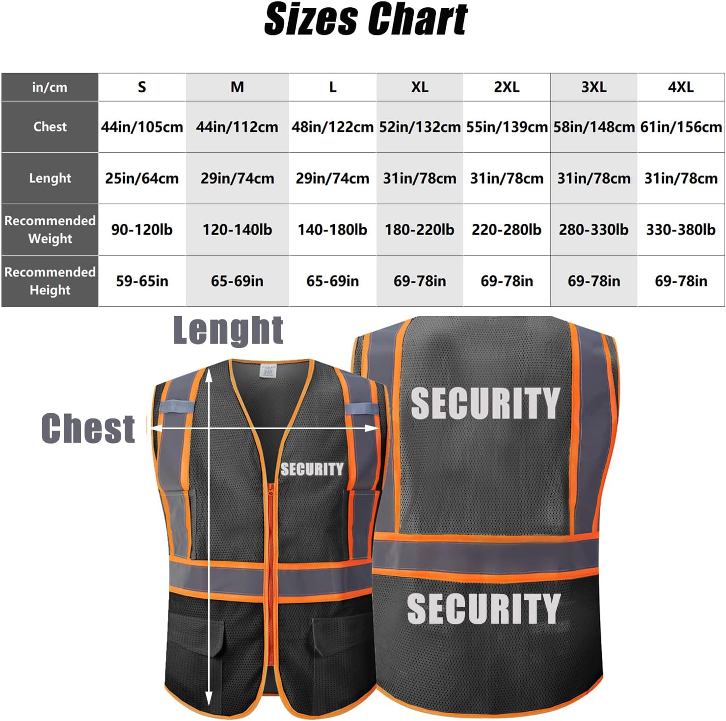 BeautyWill Chaleco de seguridad personalizado Clase 2 Chaleco reflectante de alta visibilidad