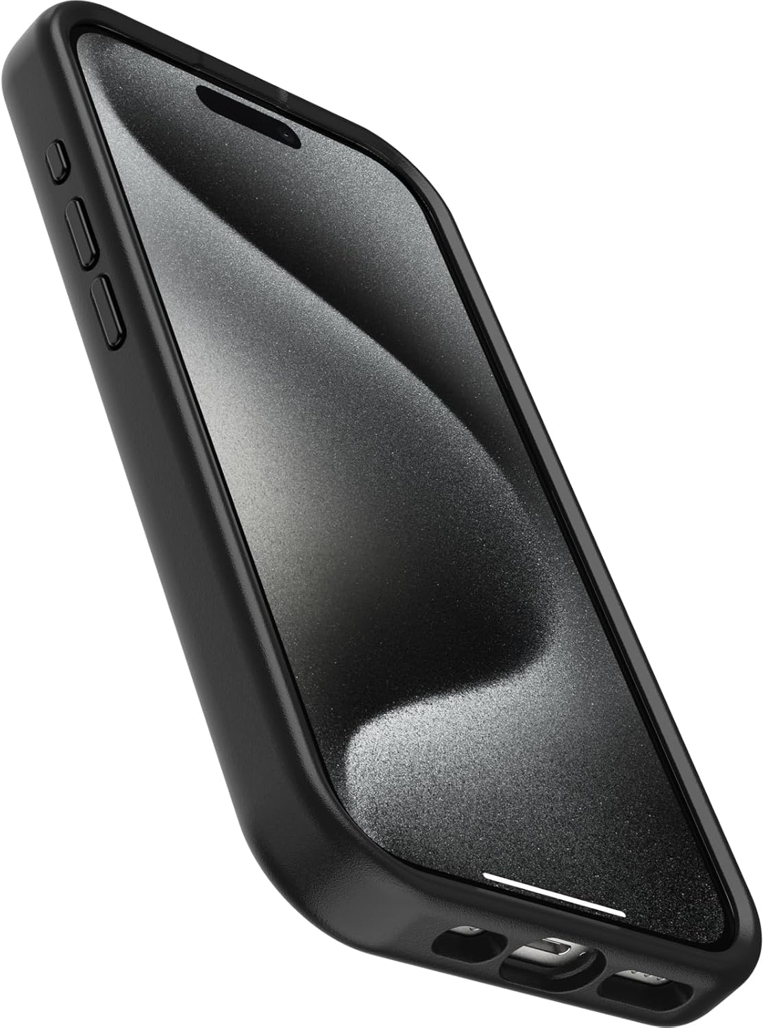 OtterBox Funda OtterGrip Symmetry Series para iPhone 15 Pro (solamente) – NEGRO, agarre integrado, funda elegante, se ajusta a MagSafe, bordes