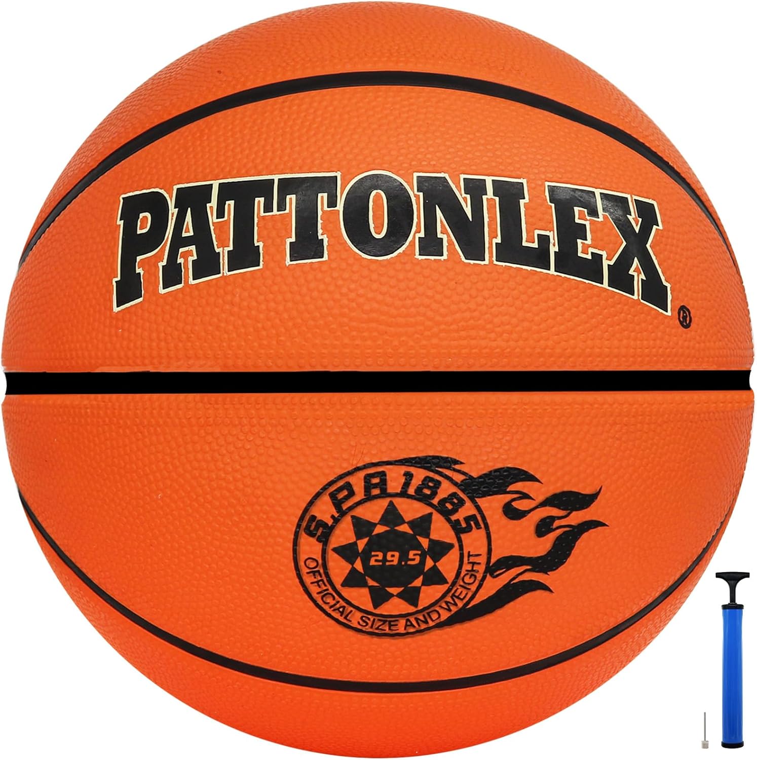 Balón de baloncesto de goma para interiores y exteriores, tamaño oficial, 29.5 pulgadas, 28.5 pulgadas, 27.5 pulgadas, con inflador, para niños,