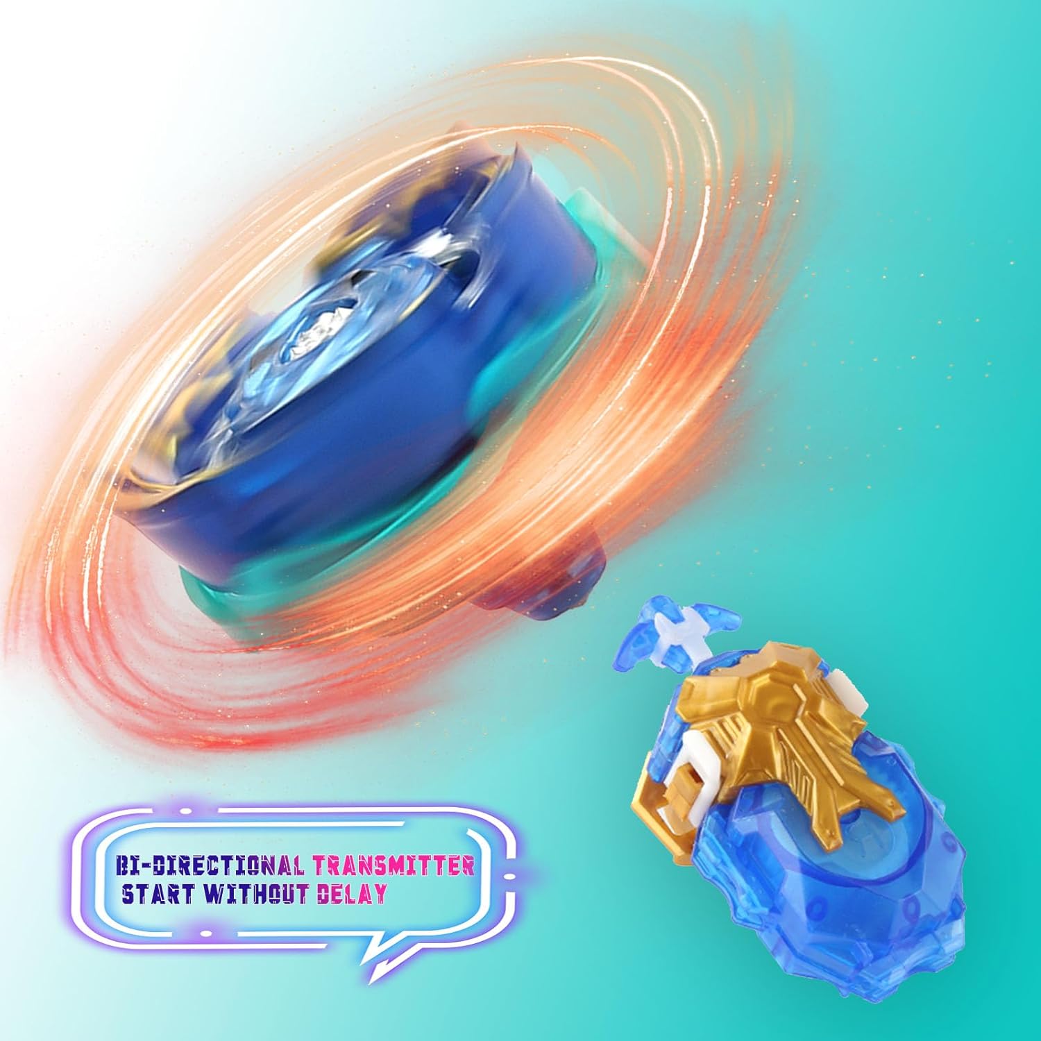 Zelzen Bey Burst Blade Gyro juguete, Bey Metal Fusion Spinning Battling Top Blades con lanzador de cuerda y asa, juegos de lucha de cumpleaños para