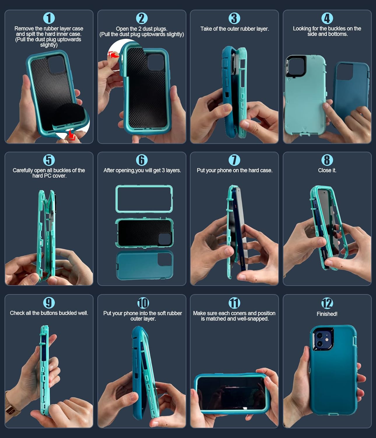 LeYi Funda para Moto G Play 2023 Funda para Motorola G Play 2023 con 2 protectores de pantalla, resistente 3 en 1 de grado militar, funda a prueba
