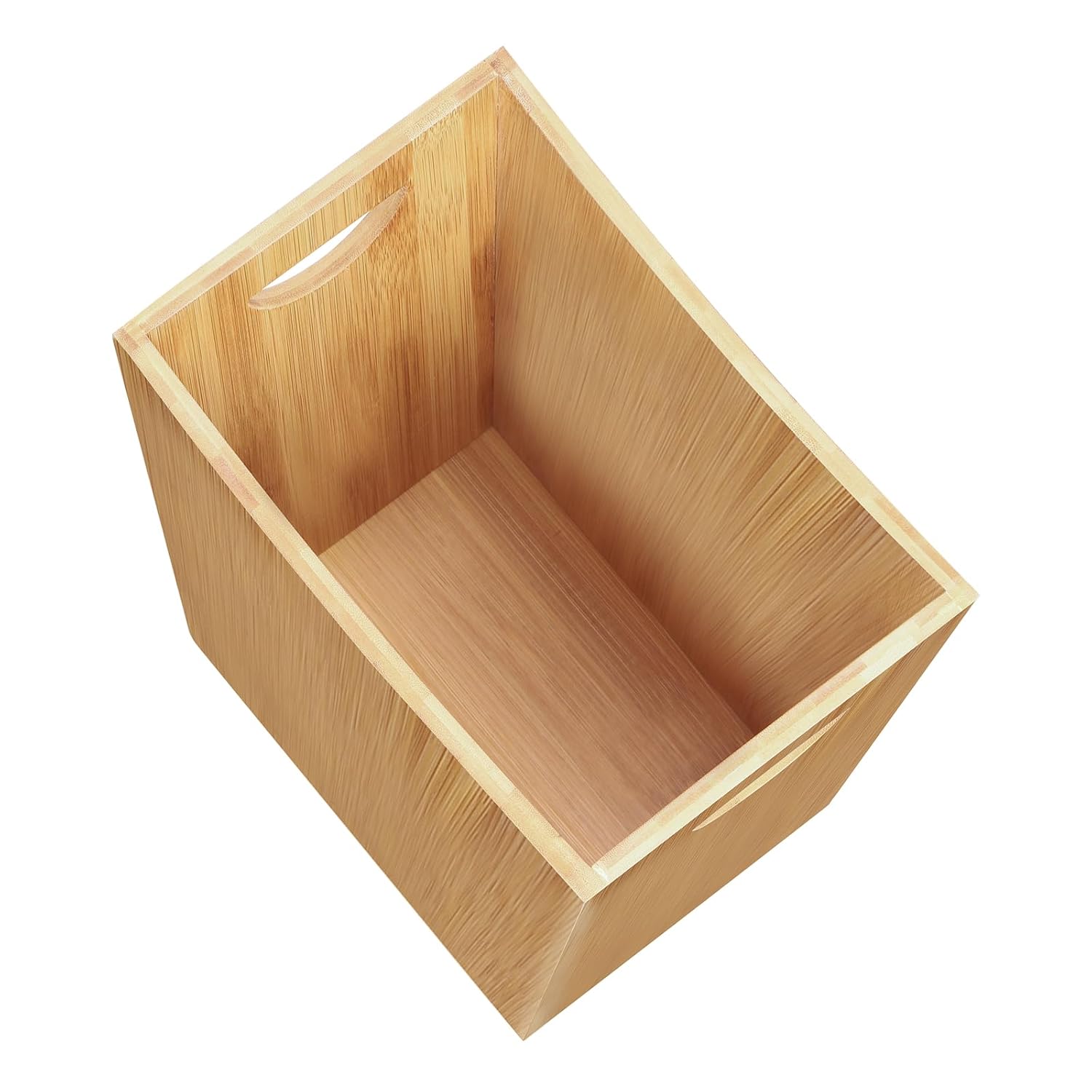 LIANTRAL Cubo de basura pequeño de 2 galones, cubo de basura de madera, cesta de basura de bambú, contenedor de reciclaje para dormitorio, sala de