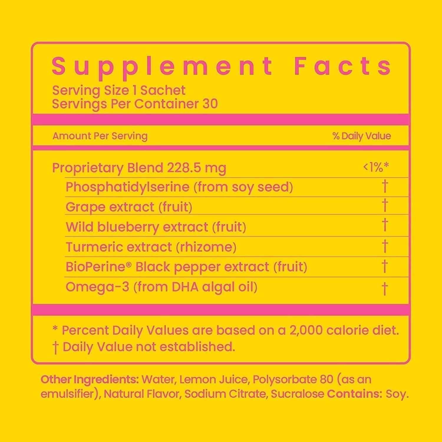 BeSharp Vegan Omega 3 Liquid Shot. 85% más fuerte que el aceite de pescado. Enfoque mejorado + memoria + salud cerebral y cardíaca  30 prácticos