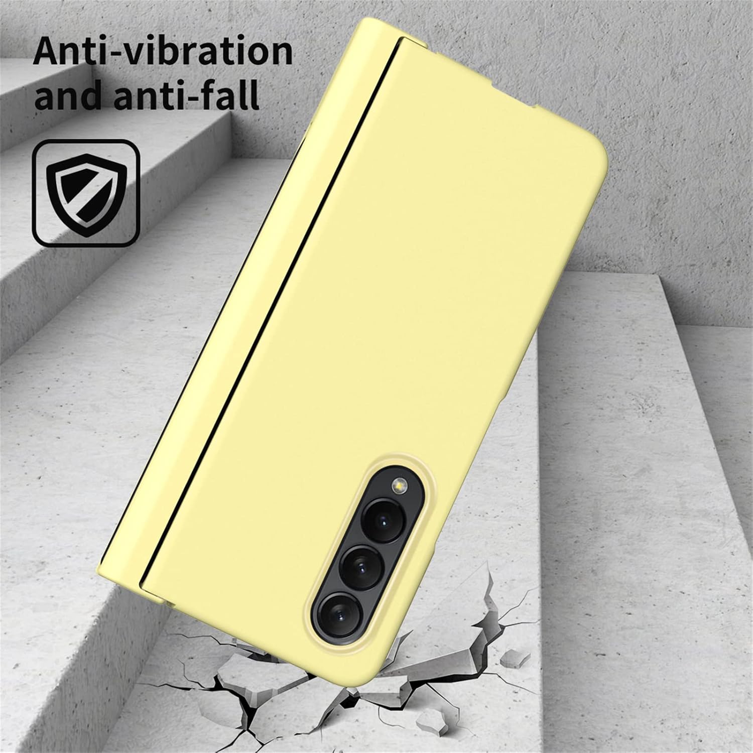 Funda para Galaxy Z Fold 4, soporte para bolígrafo con bisagra S, funda rígida de policarbonato integrado para S Pen de repuesto, compatible con