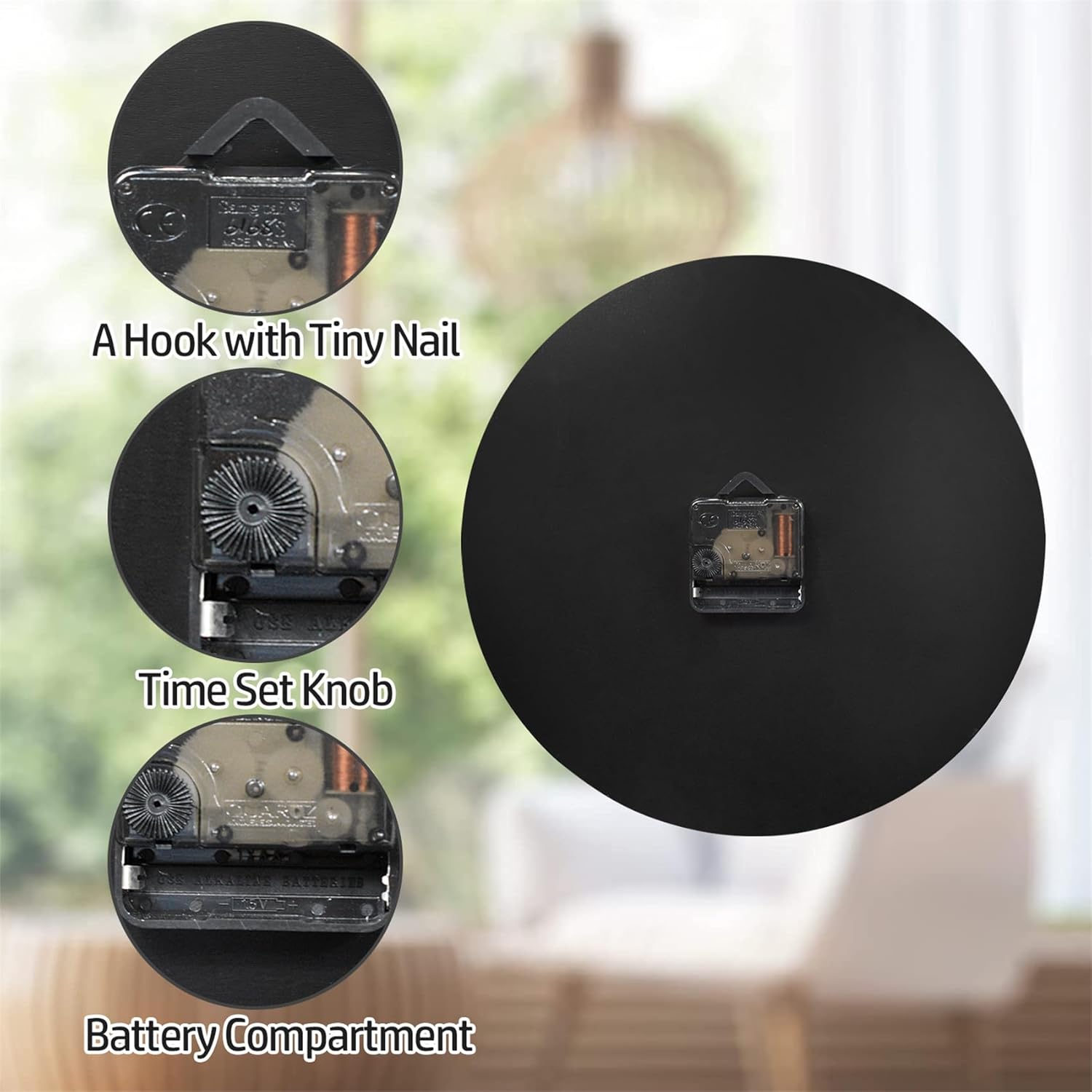 Reloj de pared personalizado con nombre de pareja para recién casados, fácil de leer, reloj rústico personalizado, funciona con pilas, silencioso,
