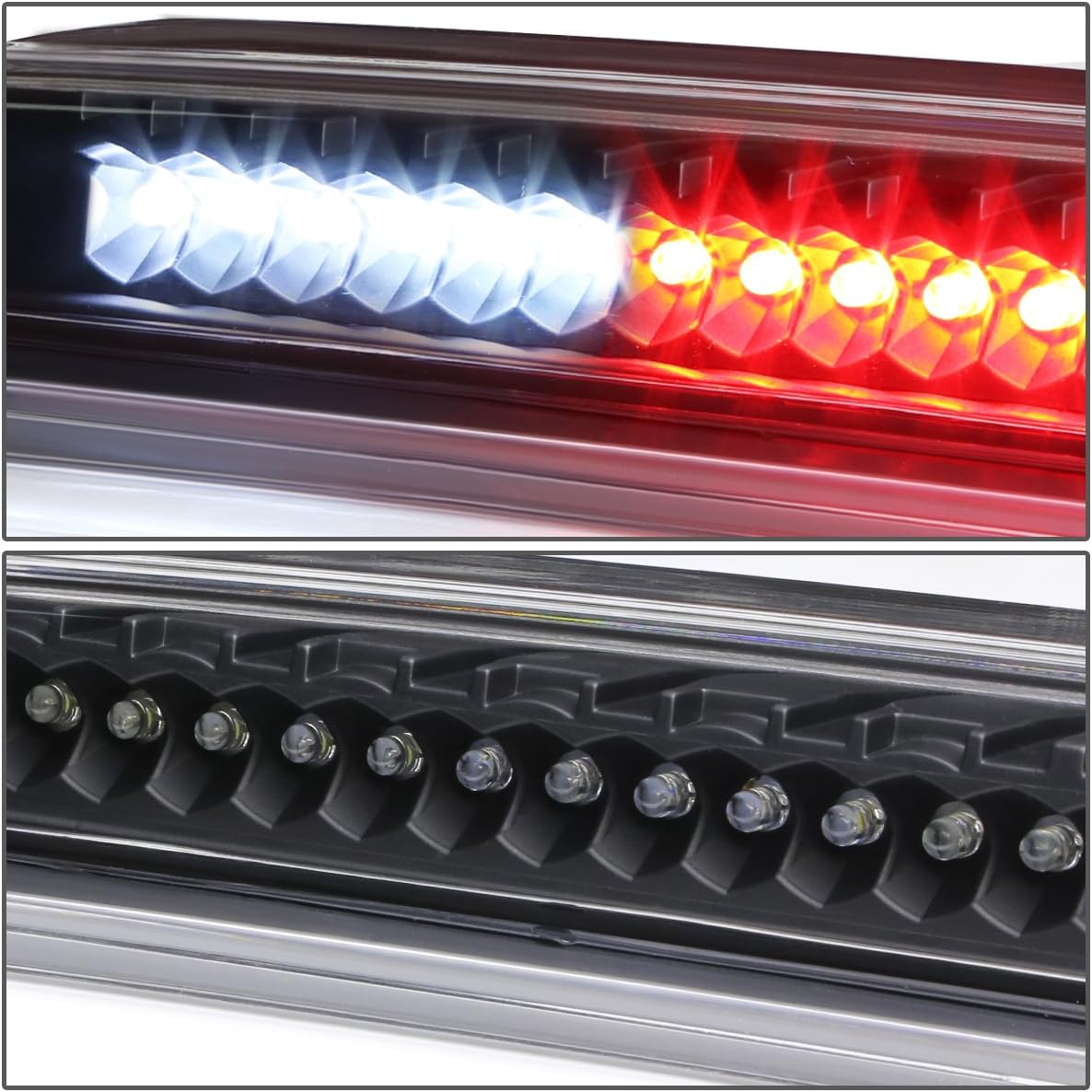 DNA MOTORING 3BL-NF05-LED-T2-BK Luz de freno LED de tercera cola con carcasa negra compatible con Nissan Titan 04-15  05-16 Frontier