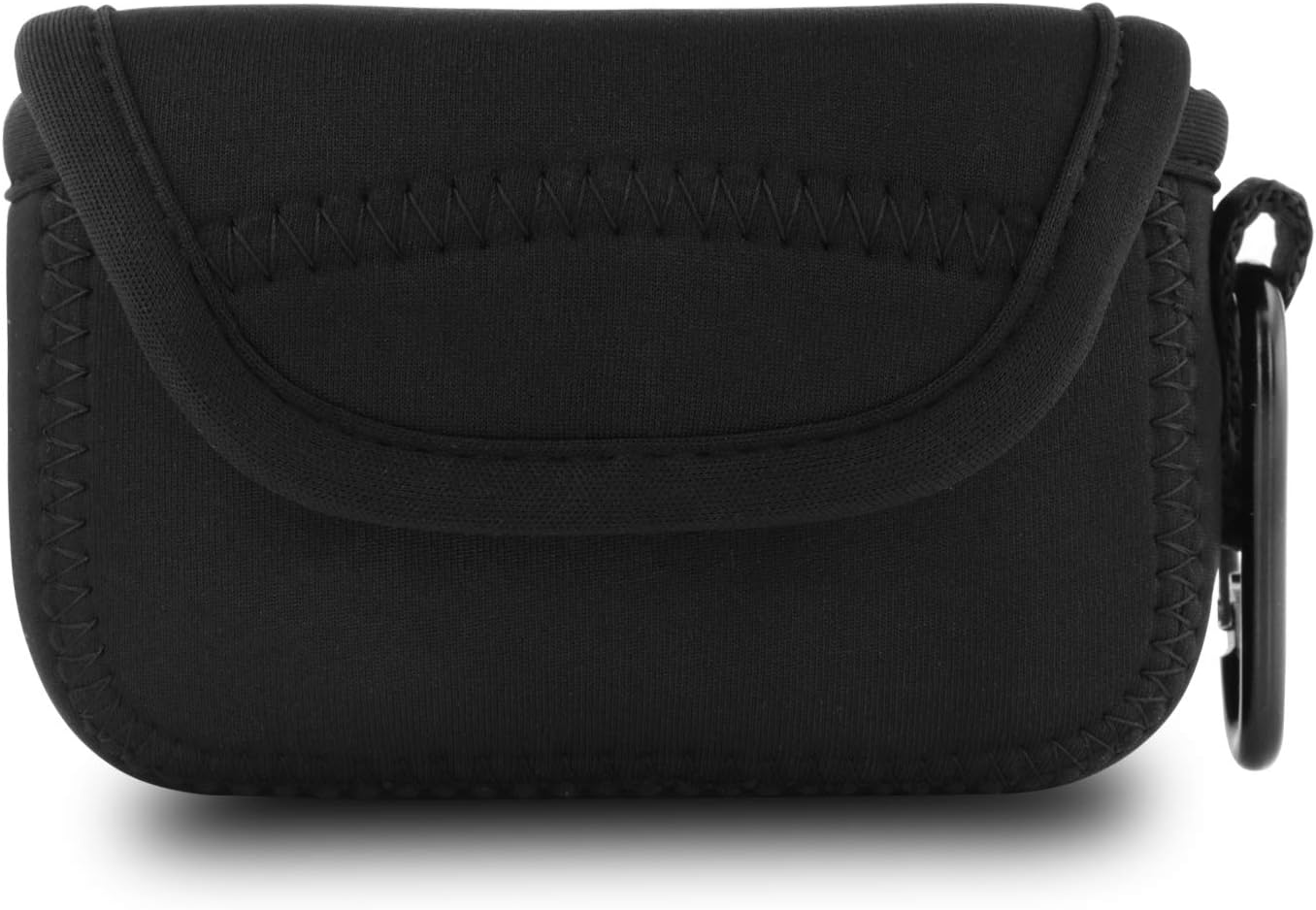 MegaGear Panasonic Lumix DC-ZS200, TZ200, Leica C-Lux – Funda de neopreno ultra ligera, con mosquetón, color negro