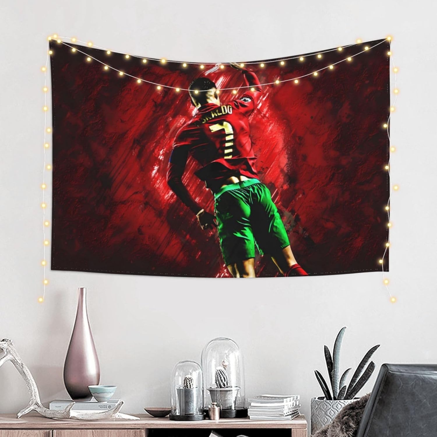 Luja Dling Tapiz Ronaldo #7 para colgar en la pared, decoración de dormitorio, tapices de pared geniales de 60 x 40 pulgadas