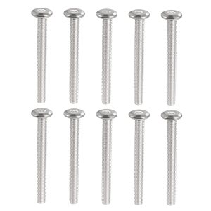 10 tornillos hexagonales de cabeza redonda plana M6-0.039 x 2.362 in, tornillos de conexión de acero inoxidable 304, tornillos para muebles, camas, 10 tornillos hexagonales de cabeza redonda plana M6-0.039 x 2.362 in, tornillos de conexión de acero inoxidable 304, tornillos para muebles, camas,
