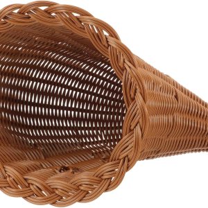 Abaodam Cornucopia – Cesta de mimbre para otoño, cesta de mimbre para pan, cesta de frutas tejidas para alimentos y verduras, bandeja para Abaodam Cornucopia – Cesta de mimbre para otoño, cesta de mimbre para pan, cesta de frutas tejidas para alimentos y verduras, bandeja para