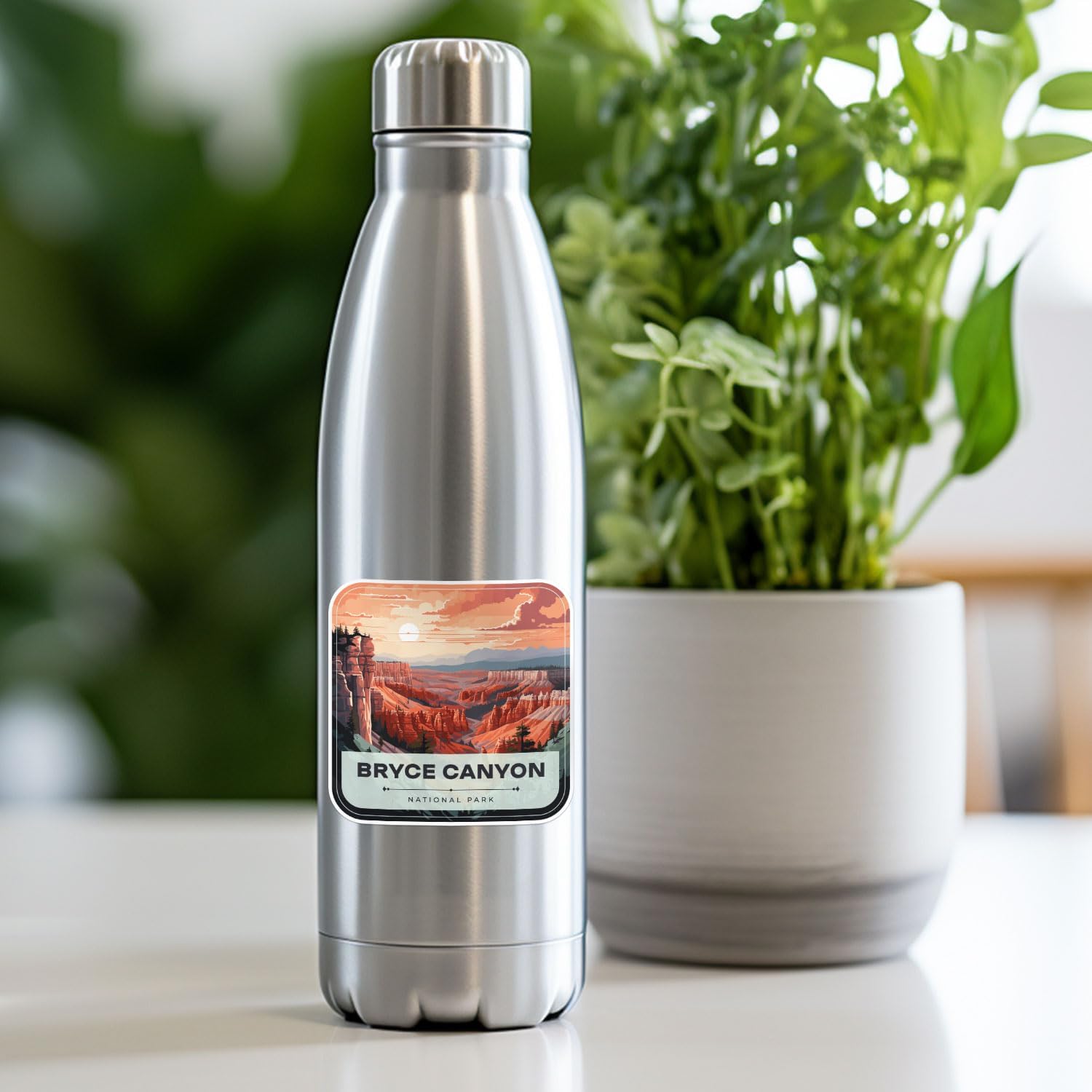Bryce Canyon National Park – Calcomanía de vinilo impermeable para parachoques de automóvil, laptop, botella de agua, pared y ventana, tamaño – 5