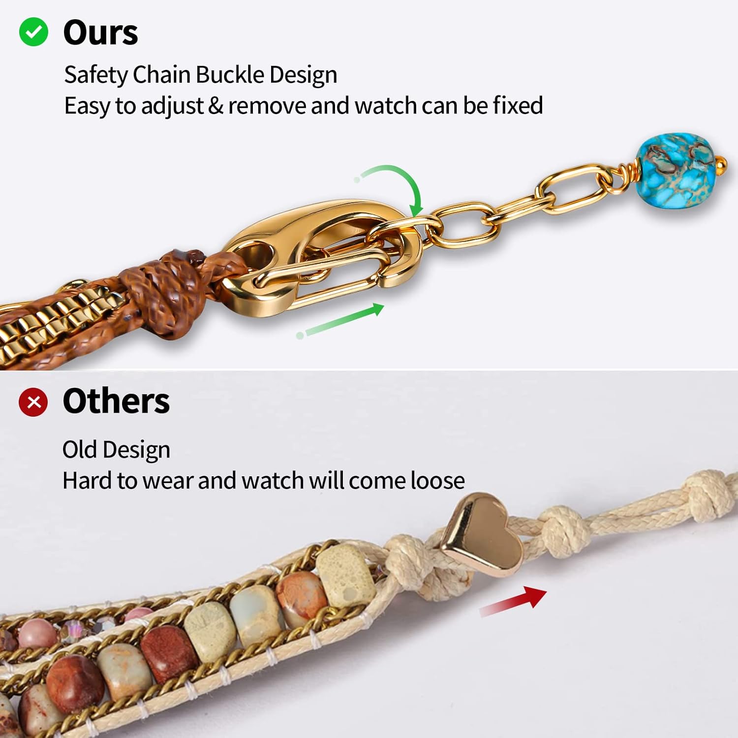 Youthrun Handmade Boho Watch Band Compatible with Apple Watch 49MM 45MM 44MM 42MM 41MM 40MM 38MM Beaded Wrap Bracelet for iWatch Ultra, Series