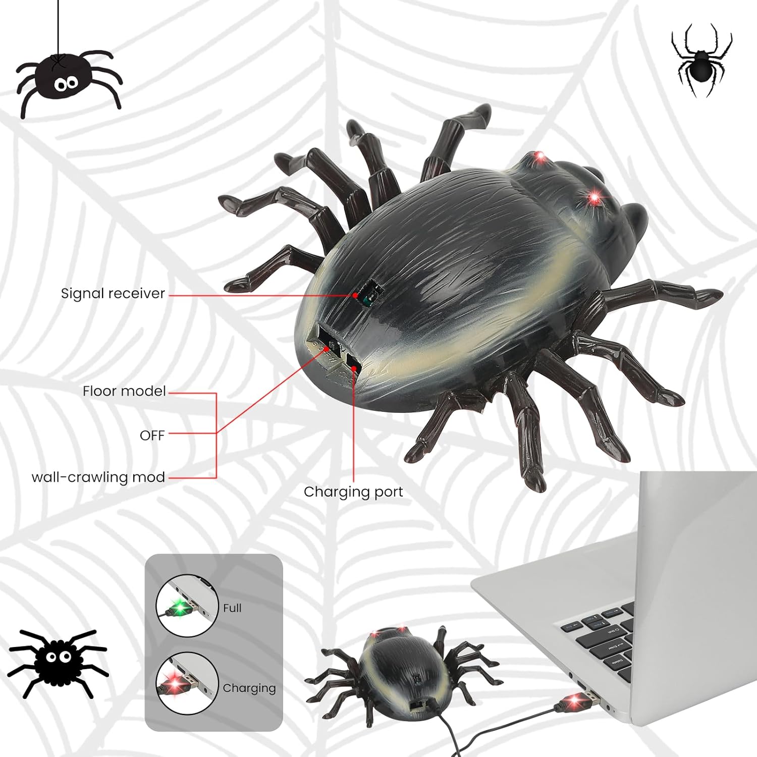 Juguetes de araña de escalada de pared con control remoto, juguetes multifuncionales para niños, juguetes para niños de 3, 4, 5, 6, 7, 8, 9, 10, 11,