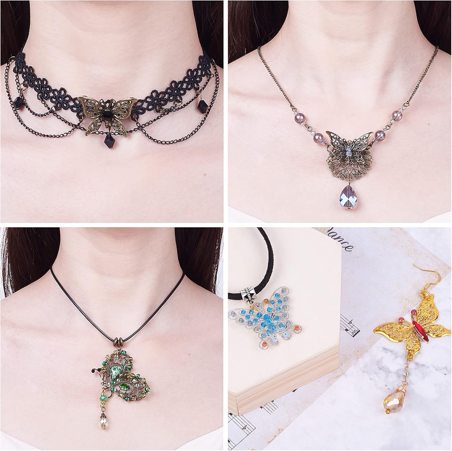 Pandahall – Colgantes de araña de aleación tibetana para hacer joyas y collares