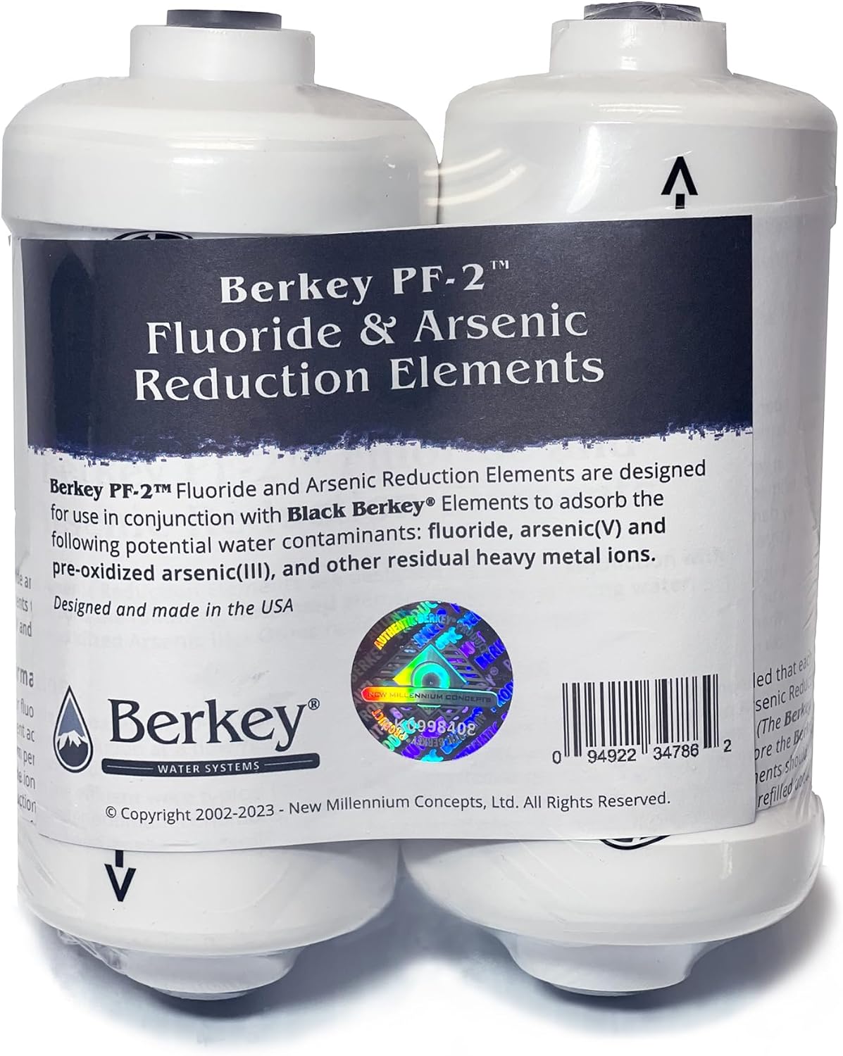 Berkey Auténticos elementos de reducción de flúor y arsénico Berkey PF-2 (juego de 4 elementos)