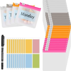 MARFOREVER 39 bolsas de píldoras, bolsas pequeñas con cierre de cremallera, organizador de píldoras de viaje, bolsas reutilizables para píldoras, 28 MARFOREVER 39 bolsas de píldoras, bolsas pequeñas con cierre de cremallera, organizador de píldoras de viaje, bolsas reutilizables para píldoras, 28