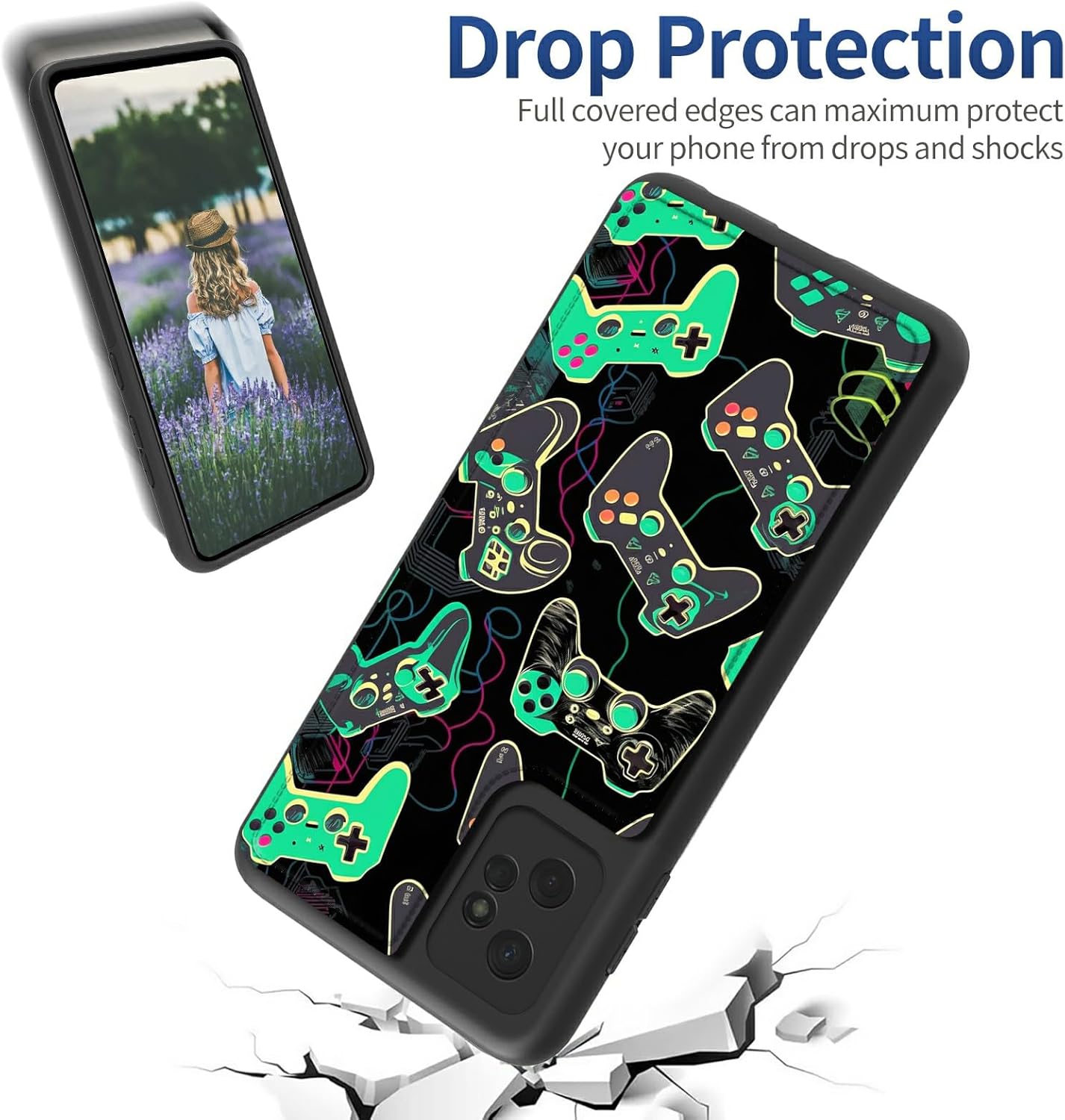 Funda para Moto G Power 2023 de 6.5 pulgadas, soporte para tarjetas de crédito, ranuras para tarjetas de crédito, cubierta y policarbonato duro, a