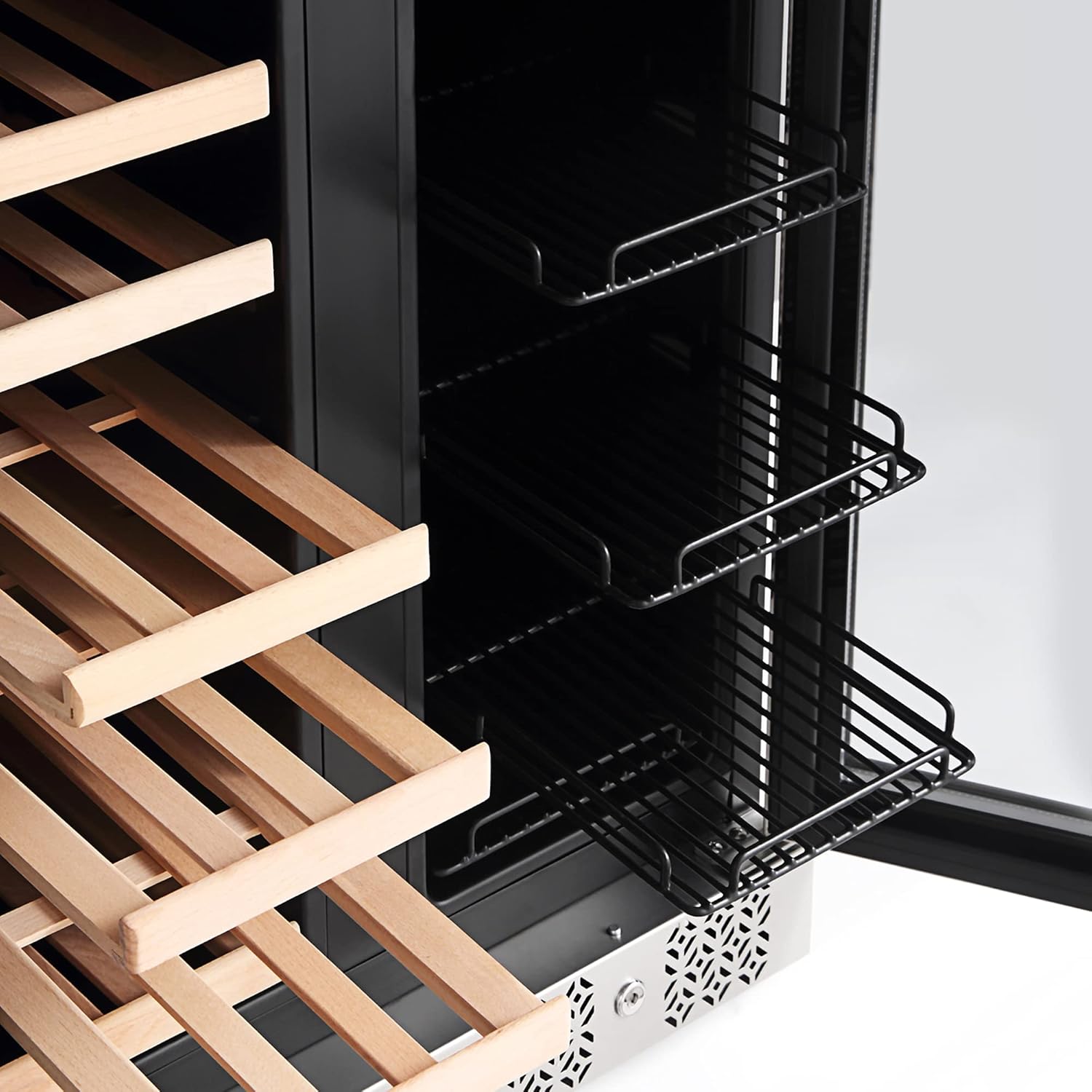 Empava Refrigerador de vino y bebidas, plata