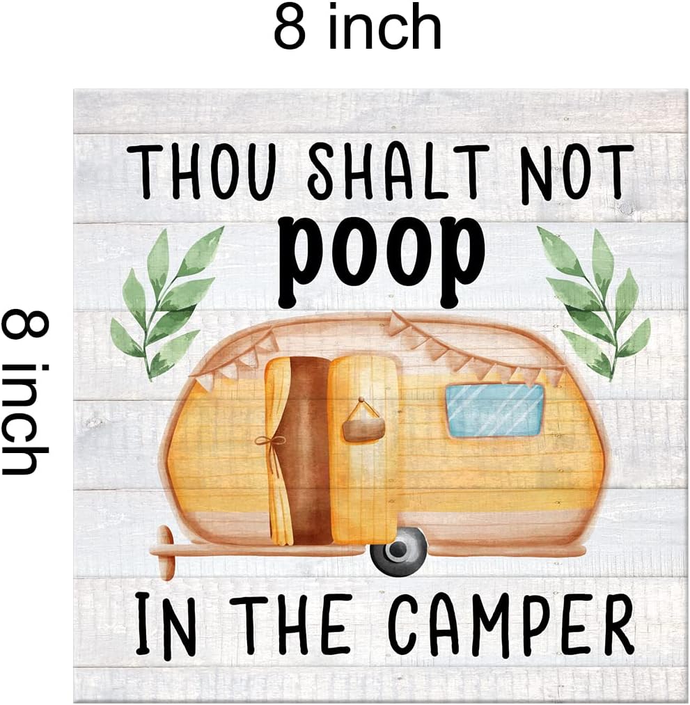 Divertido lienzo impreso en lienzo de campamento para pared, decoración rústica de campista, letrero de pintura, póster rústico para decoración del