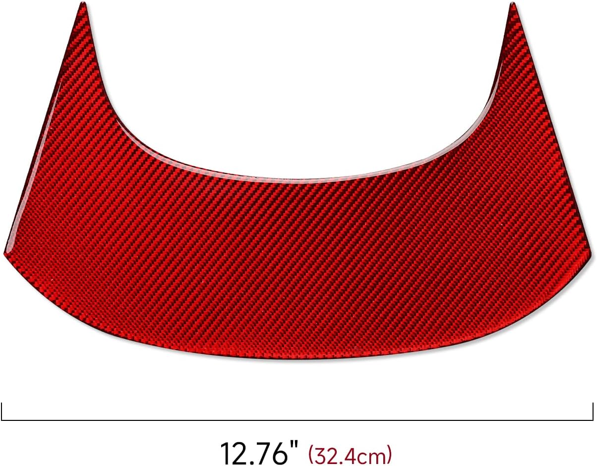 Para Corvette C7 de fibra de carbono interior del coche trasero centro embellecedor adhesivo cubierta para Chevrolet Corvette C7 Z06 C7 Stingray