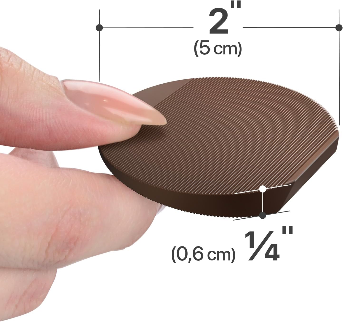 X-Protector Niveladores de muebles  30 piezas de 2 pulgadas  Cuñas de goma marrón para nivelar  Pies de nivelación de muebles multiusos para evitar