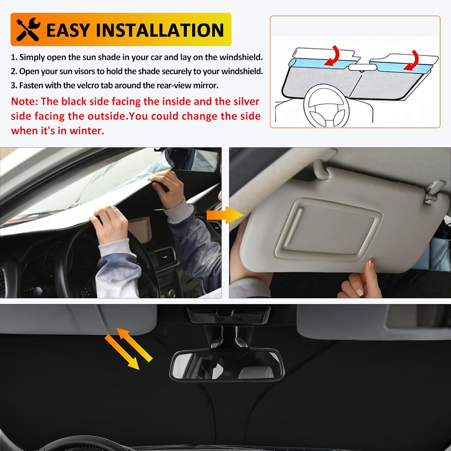 D-Lumina Parasol para parabrisas delantero para Chevy Colorado 2015-2022, parasol plegable para ventana delantera para rayos UV y protección solar
