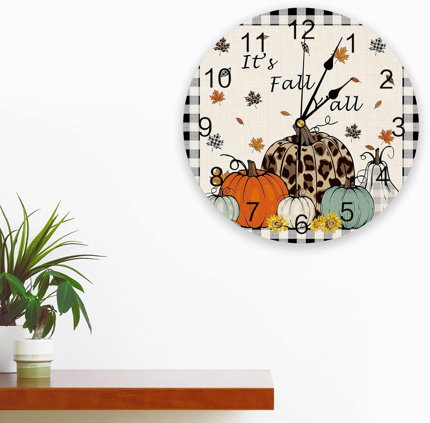 Silent – Reloj de pared decorativo sin tictac para cocina, dormitorio, baño, oficina, sala de estar, hogar, funciona con pilas, 10 pulgadas de
