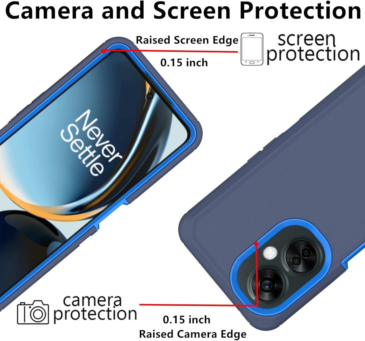 Funda protectora protectora 3 en 1 para Oneplus Nord N30 5G, resistente a los golpes, a prueba de polvo, 3 en 1, para Oneplus Nord N30CE 3 Lite 5G