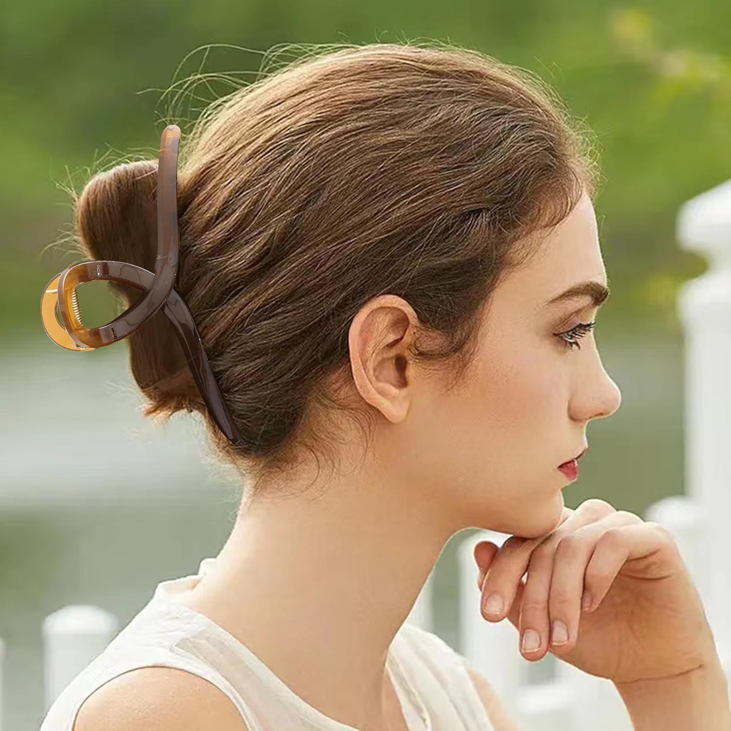 Paquete de 4 pinzas para el cabello extra grandes, pinzas de garra extra grandes de 6 pulgadas para cabello grueso y cabello largo, pinzas de