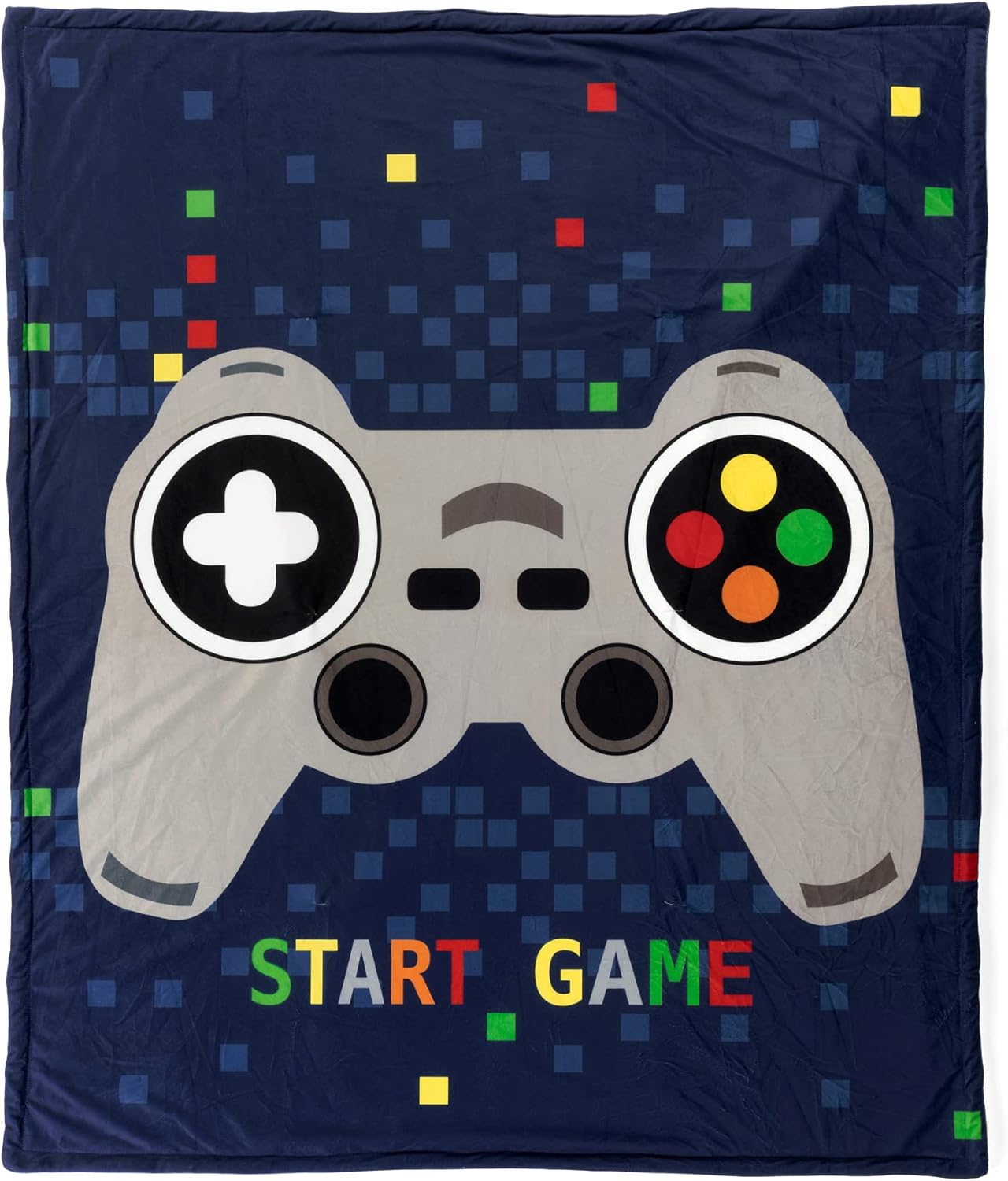 Lush Decor Manta Sherpa de videojuegos de 60 x 50 pulgadas, color azul marino
