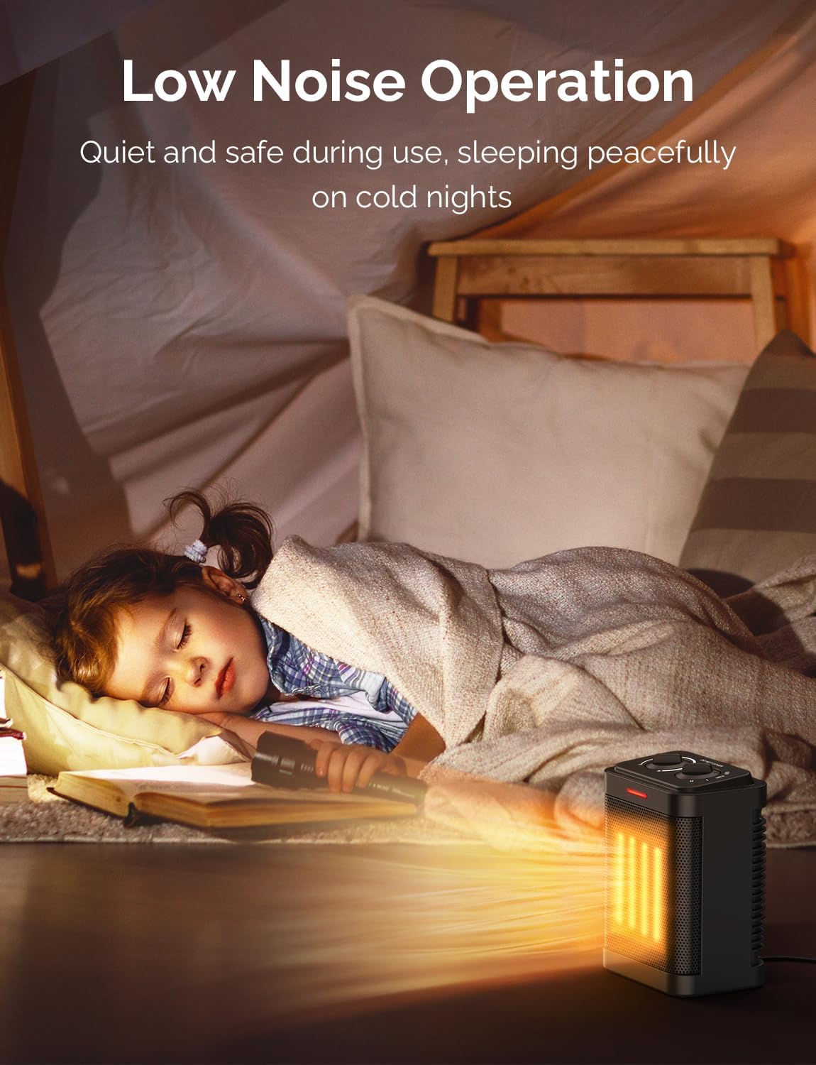 Calentadores de espacio pequeño para uso en interiores, mini calentador de espacio de 1000 W700 W con termostato, protección múltiple, calentador de