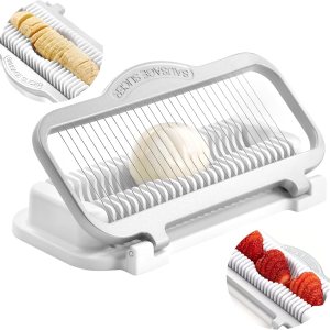 Cortador de huevos para huevos duros duros rebanador de plátano, alambres de aluminio y acero inoxidable, cortador de fresas, multiusos, resistente, Cortador de huevos para huevos duros duros rebanador de plátano, alambres de aluminio y acero inoxidable, cortador de fresas, multiusos, resistente,