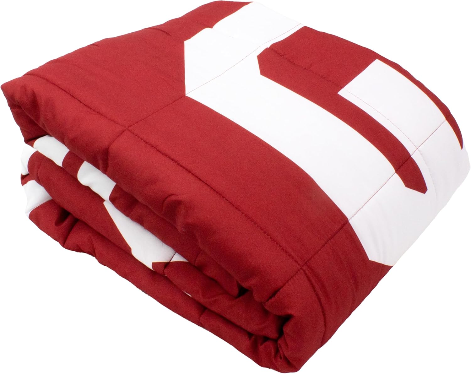 College Covers Everything Comfy Oklahoma Sooners – Edredón reversible con logotipo grande, suave y colorido, tamaño matrimonial