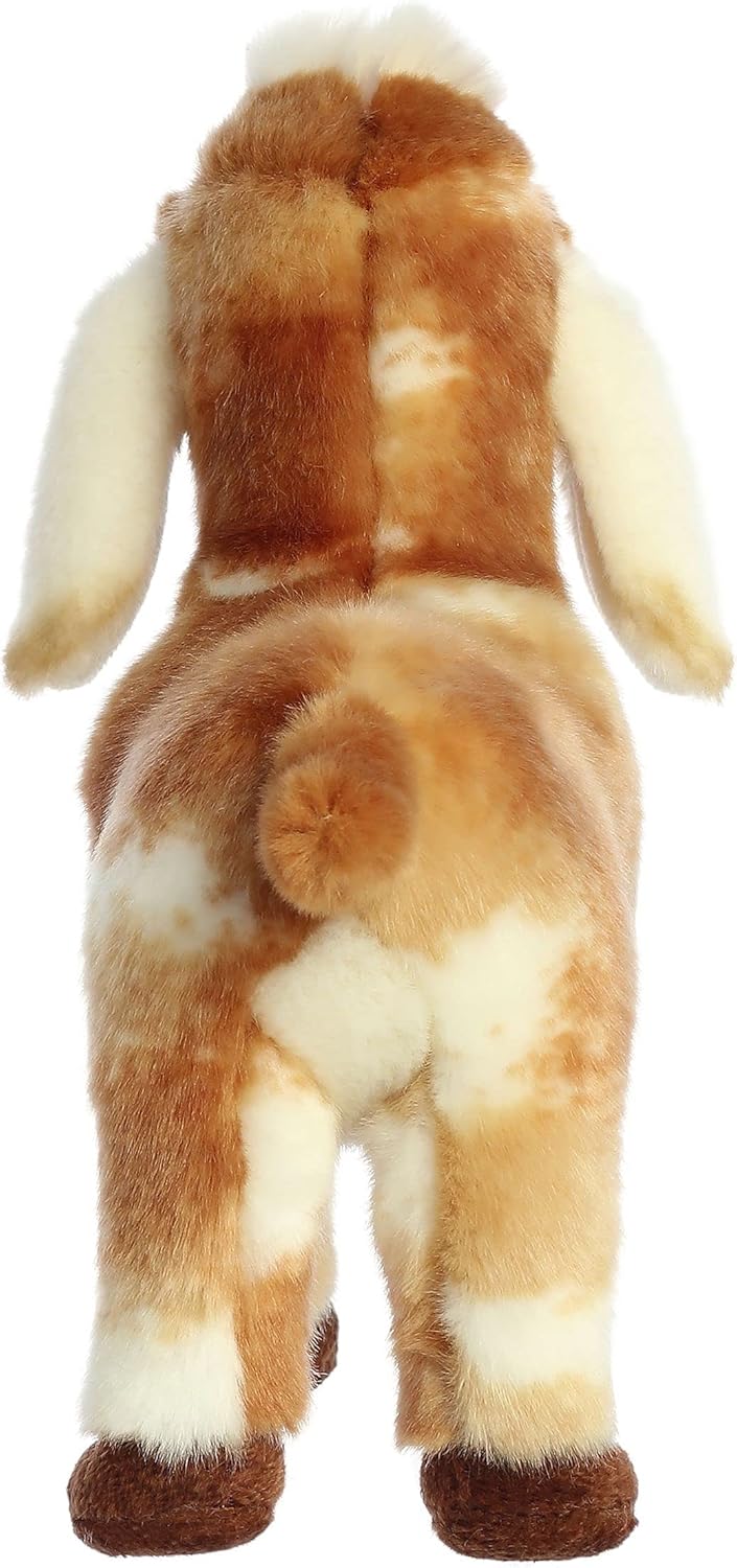 Aurora – Adorable cabrito nubio de peluche Miyoni, detalle realista, compañía entrañable, marrón, 11pulgadas