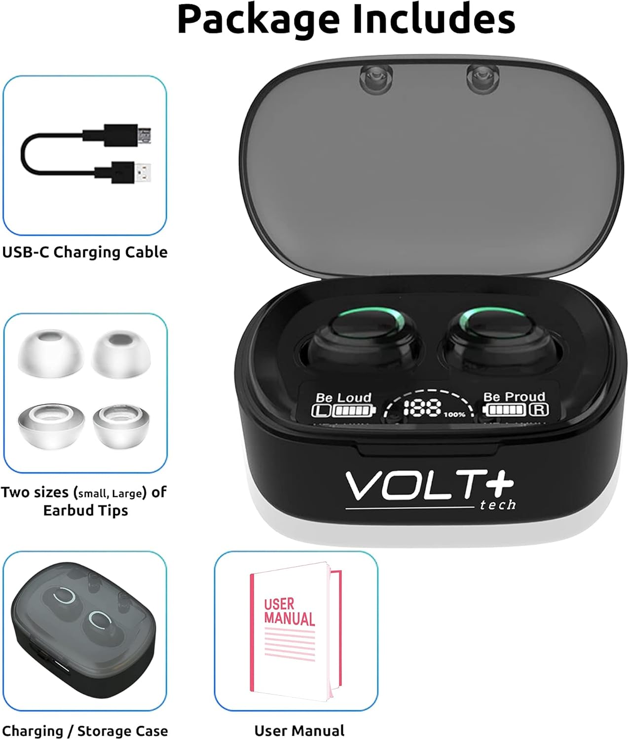 Auriculares inalámbricos V5.1 PRO compatibles con Xiaomi Black Shark 4S IPX3 Bluetooth Touch a prueba de aguasudor y reducción de ruido con