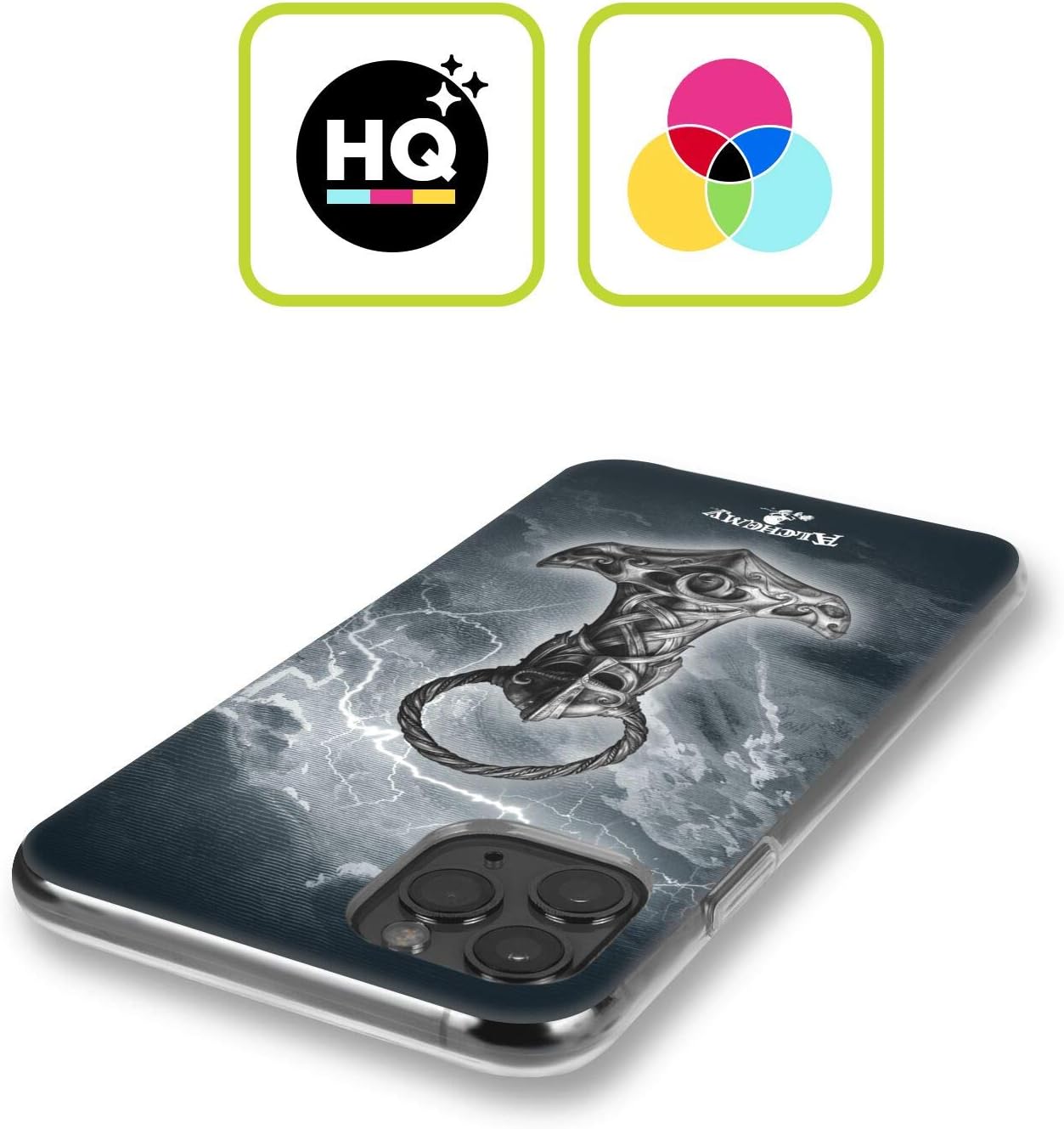 Head Case Designs Officially Licensed Alchemy Gothic Mjolnir Hammer Illustration Soft Gel Case Compatible with Apple iPhone 15 Plus