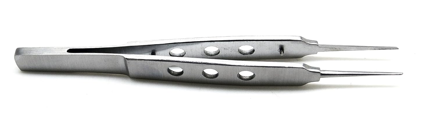 McPherson Pinzas de atar 4″ Sutura lisa oftálmica recta Premium Instruments