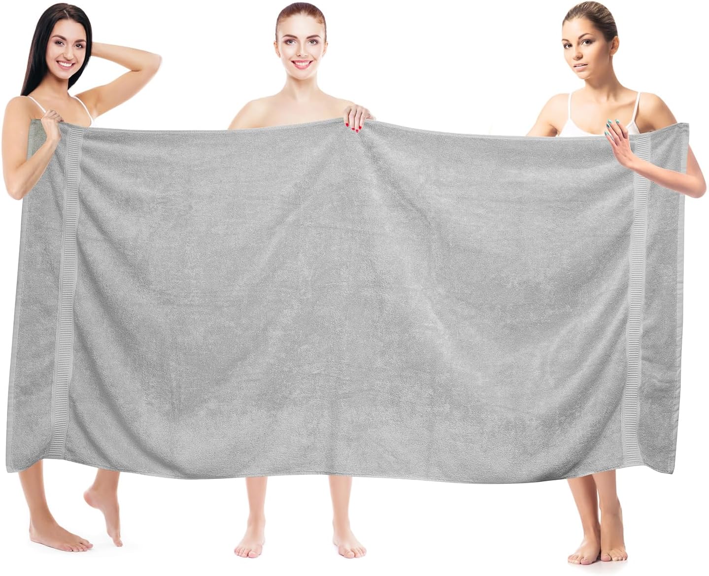 Oakias Toalla de baño gris claro de alta calidad, 1 paquete, 35 x 70 pulgadas, 21.16 ozm, 100% algodón hilado en anillo, toalla jumbo de calidad de
