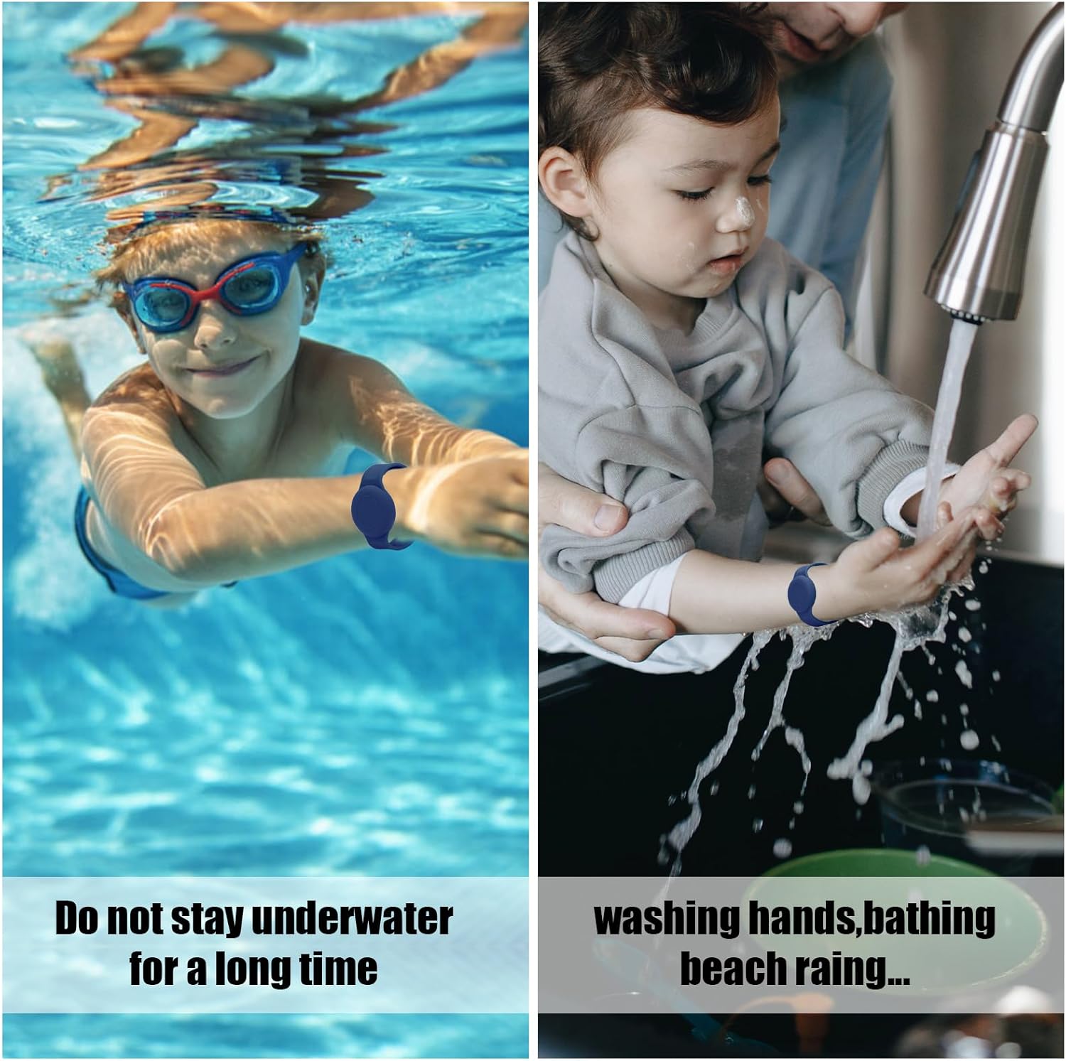 NQEUEPN Pulsera para niños Airtag, pulsera de silicona impermeable para niños, correa de reloj suave ajustable para Airtag para niños pequeños