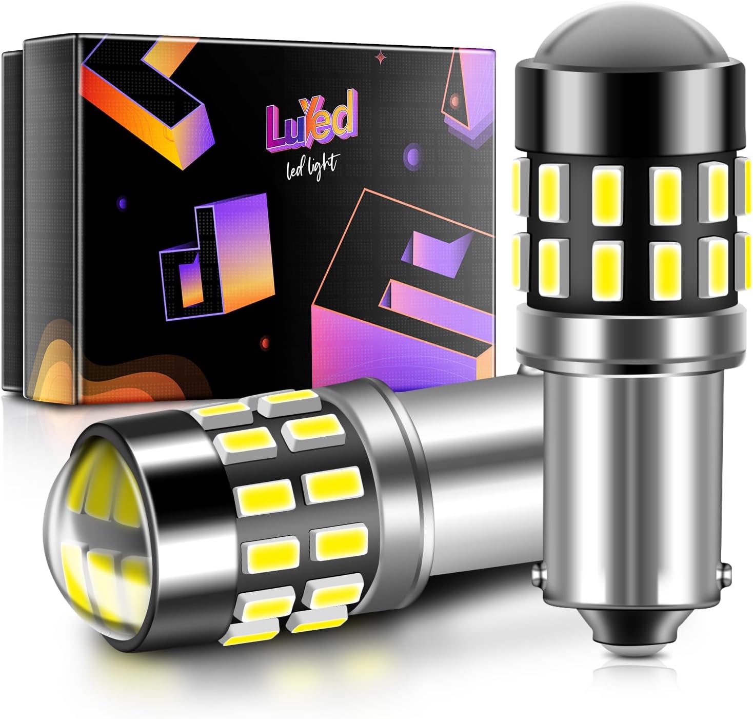 LUYED – 2 lámparas 64111 superbrillantes con chipset 360LM 3014 -30-EX, 30 BA9 BA9S 53 57 1895, utilizadas para puertas laterales, luces de